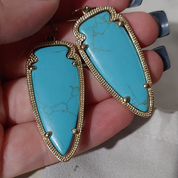 Kendra Scott Turquoise Skylar Earrings - Picture 2 of 3